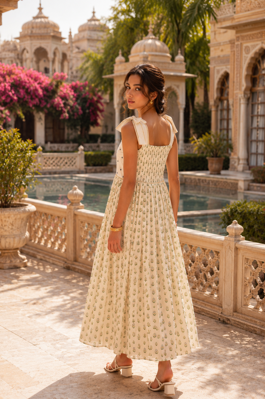Orchard Daydream Dress - Oat Sprig