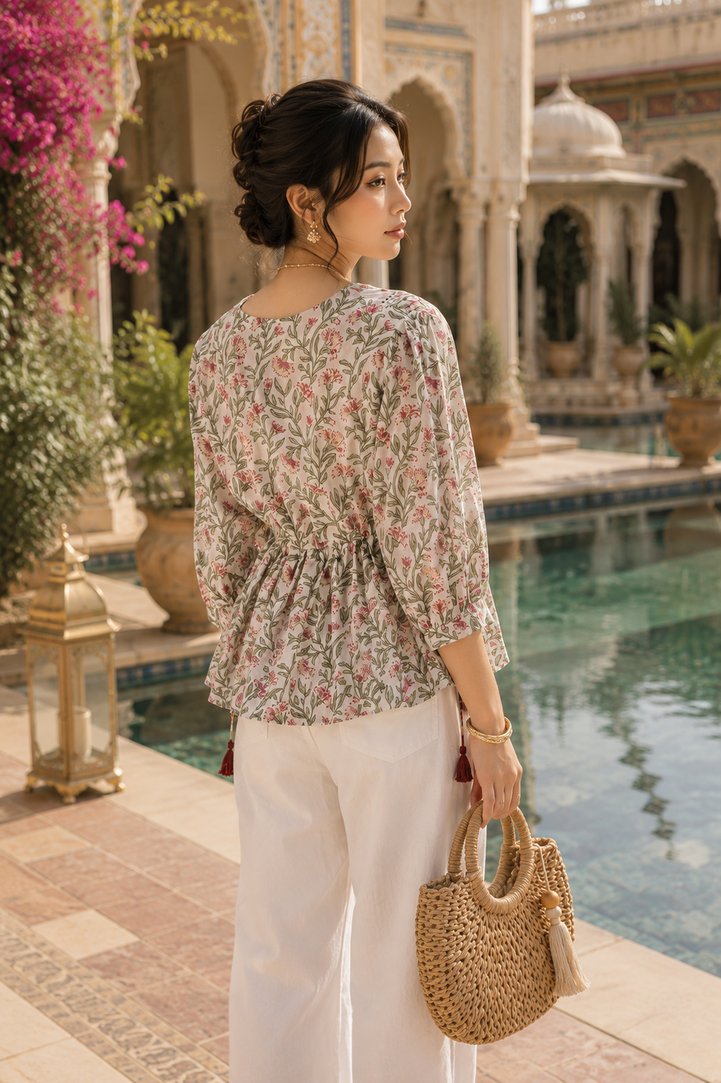 Bloom Tie Blouse - Petal Meadow