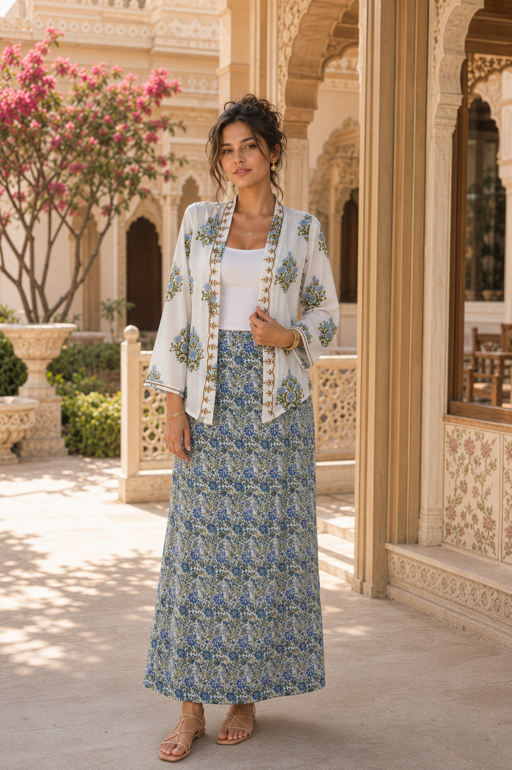 Blossom Kebaya Set - Field Blue