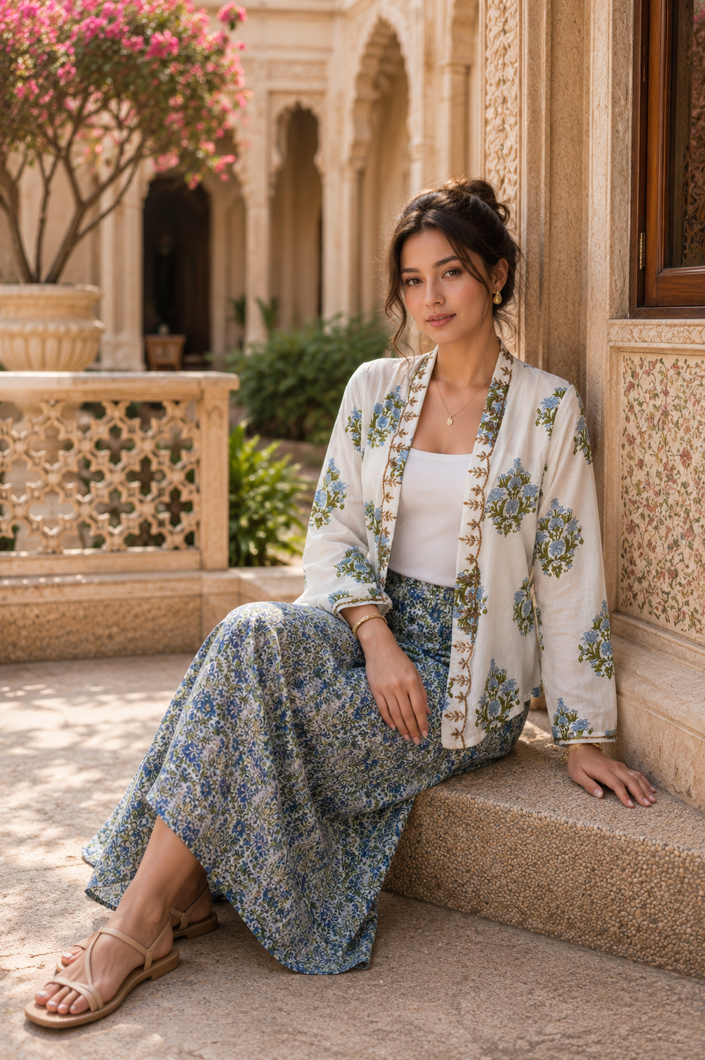 Blossom Kebaya Set - Field Blue