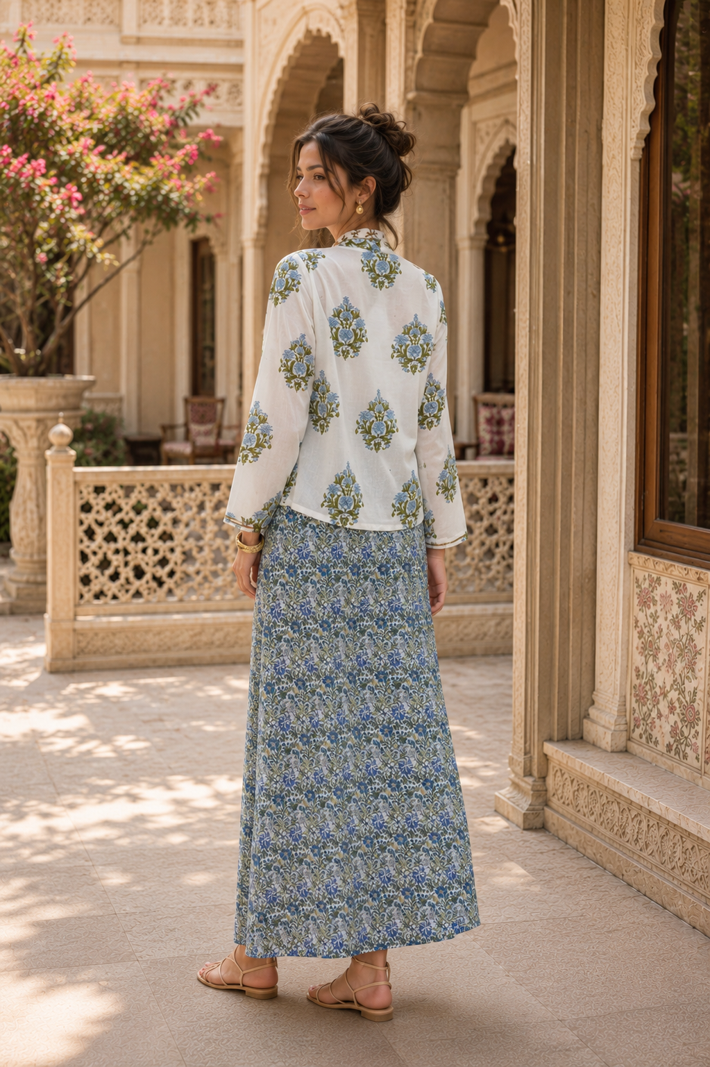 Blossom Kebaya Set - Field Blue