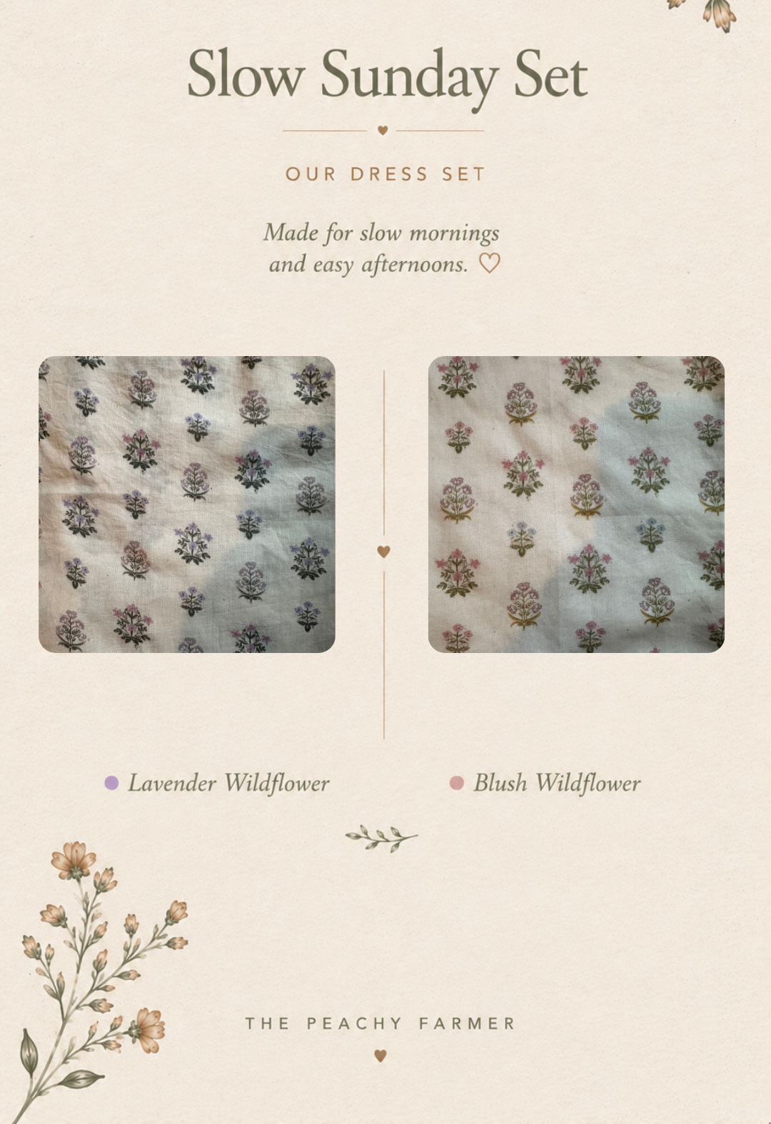 PREORDER : Slow Sunday Set - Blush Wildflower