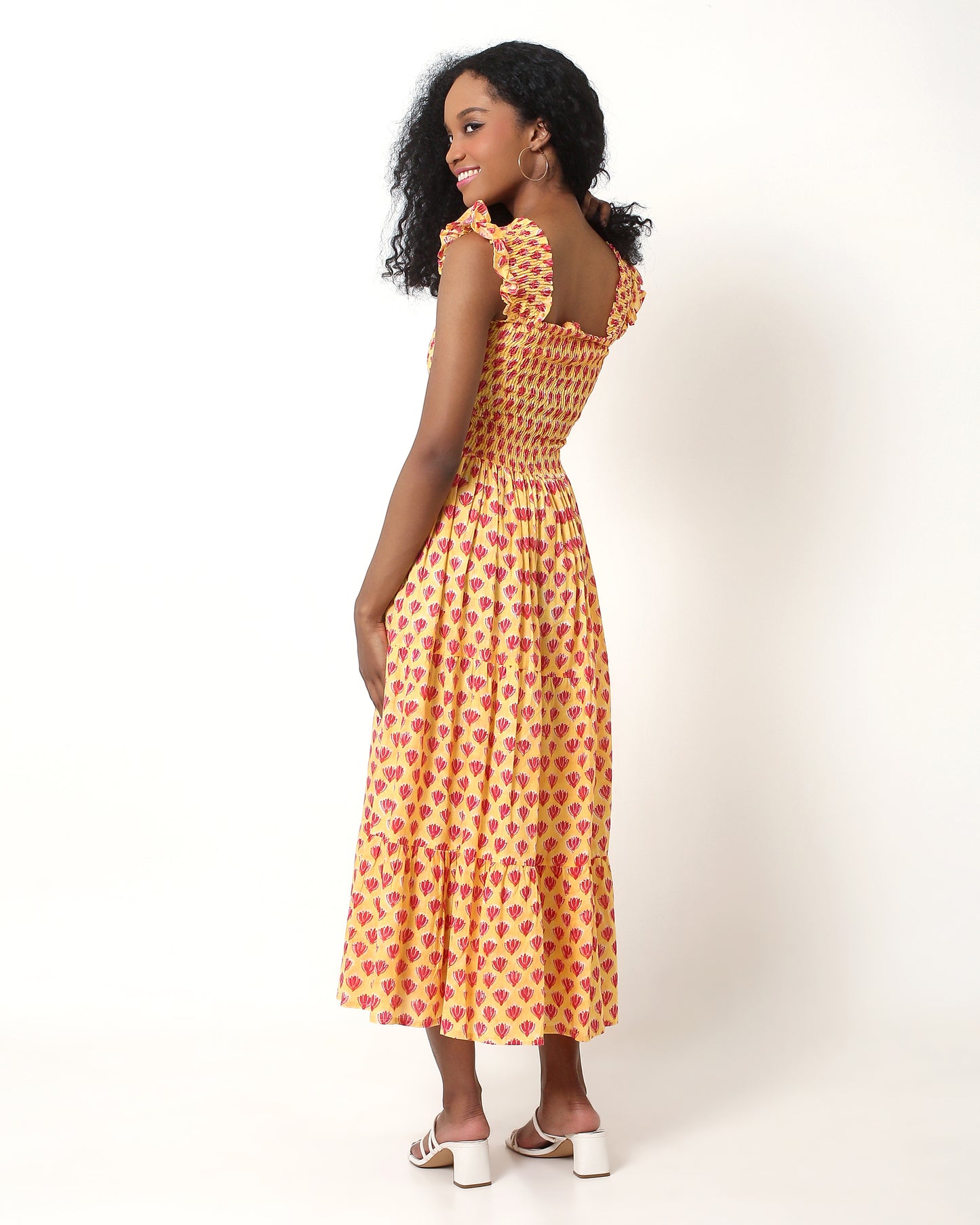 FLUTTER YOUR HEART AWAY Dress in Marigold